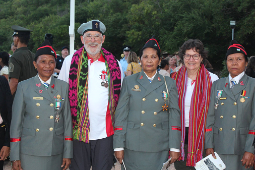 Trevor Harrington, Monica Mullikin (Harrington) and Timorese Veterans
