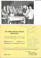 The Wild Colonial Theatre Restaurant St Leonards Dec 1975